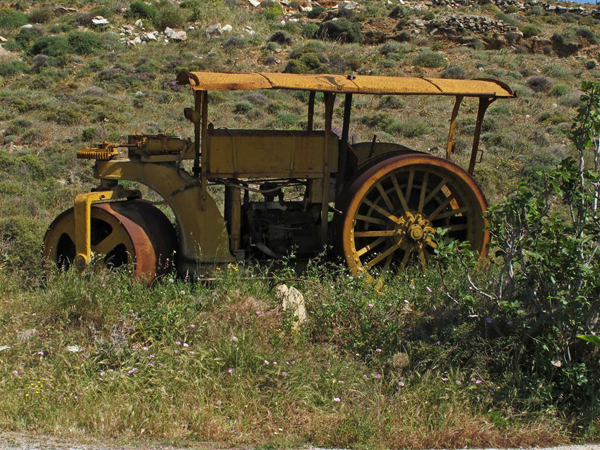 Dieselwalze im Grünen